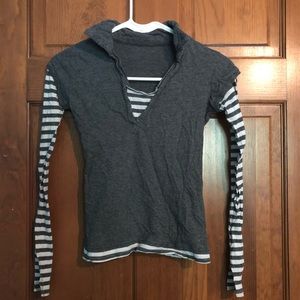 collared stripped egirl shirt